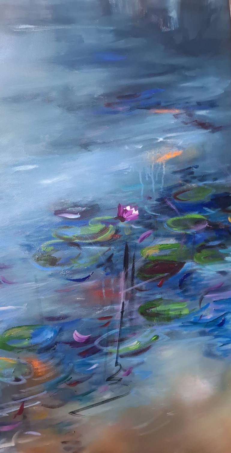 Original Abstract Expressionism Abstract Painting by Hai Linh Le