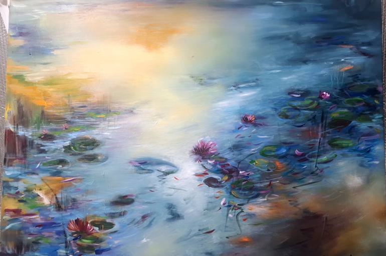 Original Abstract Expressionism Abstract Painting by Hai Linh Le