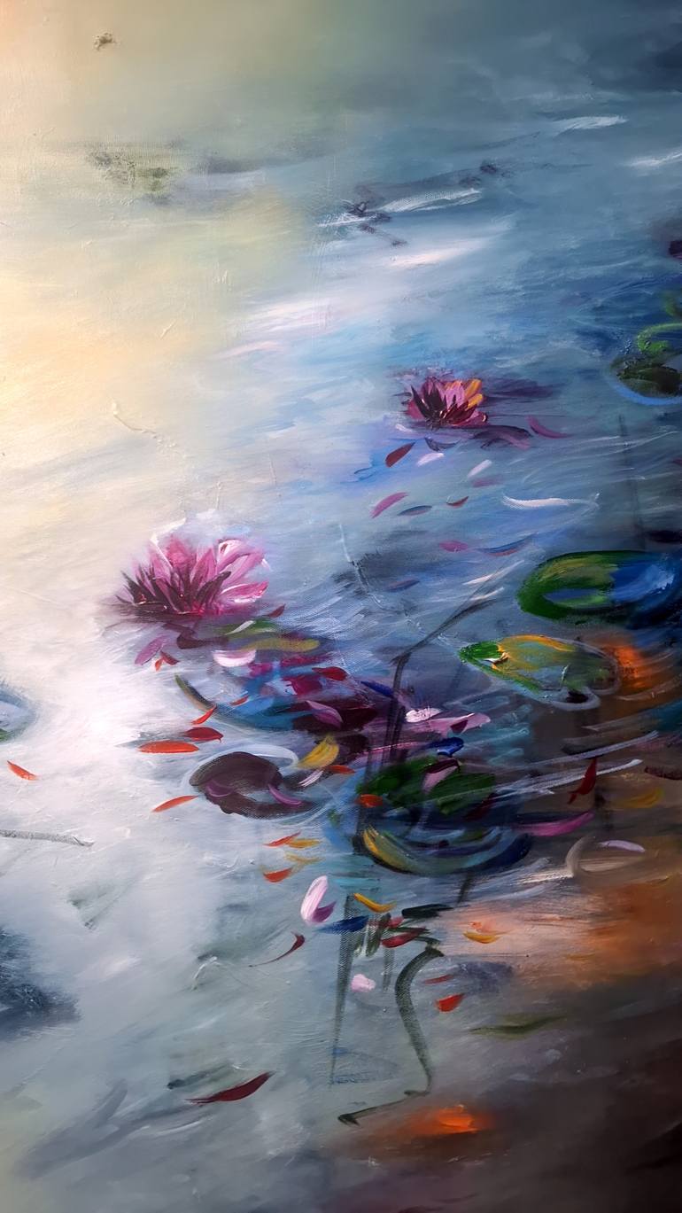 Original Abstract Expressionism Abstract Painting by Hai Linh Le