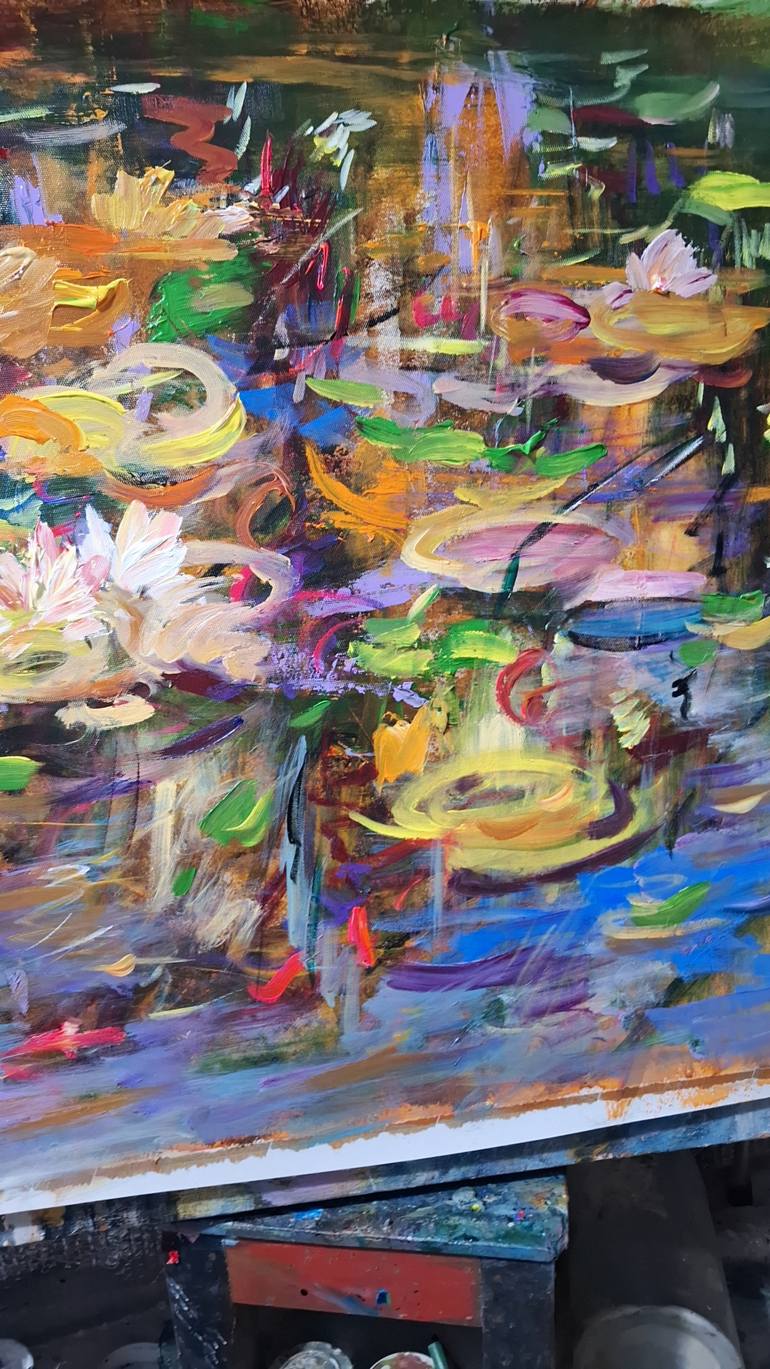Original Abstract Expressionism Abstract Painting by Hai Linh Le
