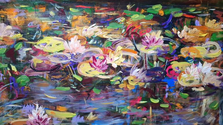 Original Abstract Expressionism Abstract Painting by Hai Linh Le