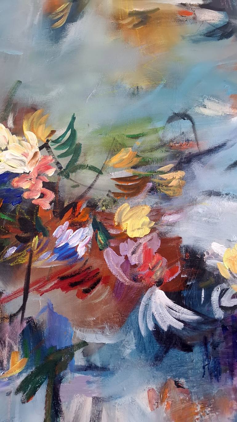 Original Abstract Expressionism Abstract Painting by Hai Linh Le