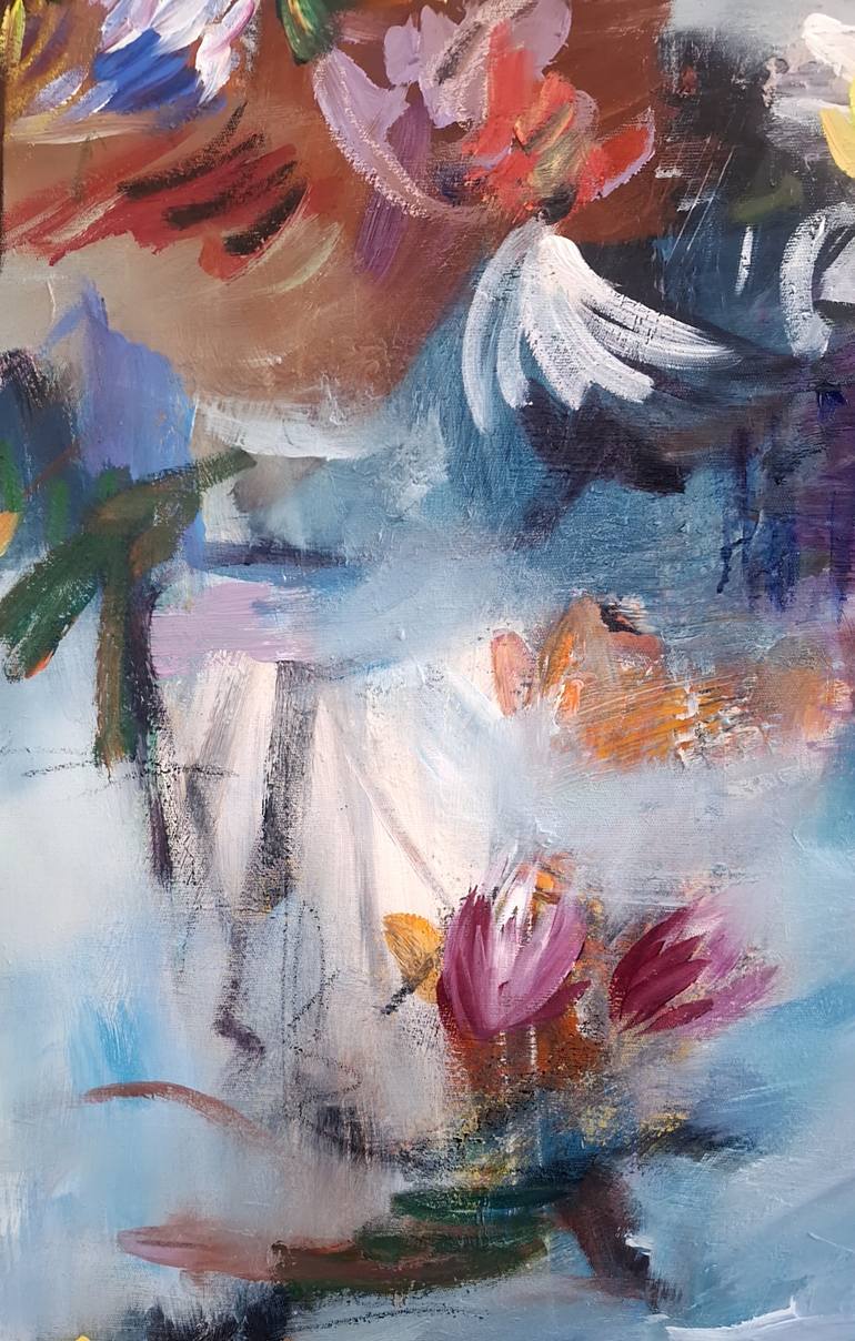Original Abstract Expressionism Abstract Painting by Hai Linh Le