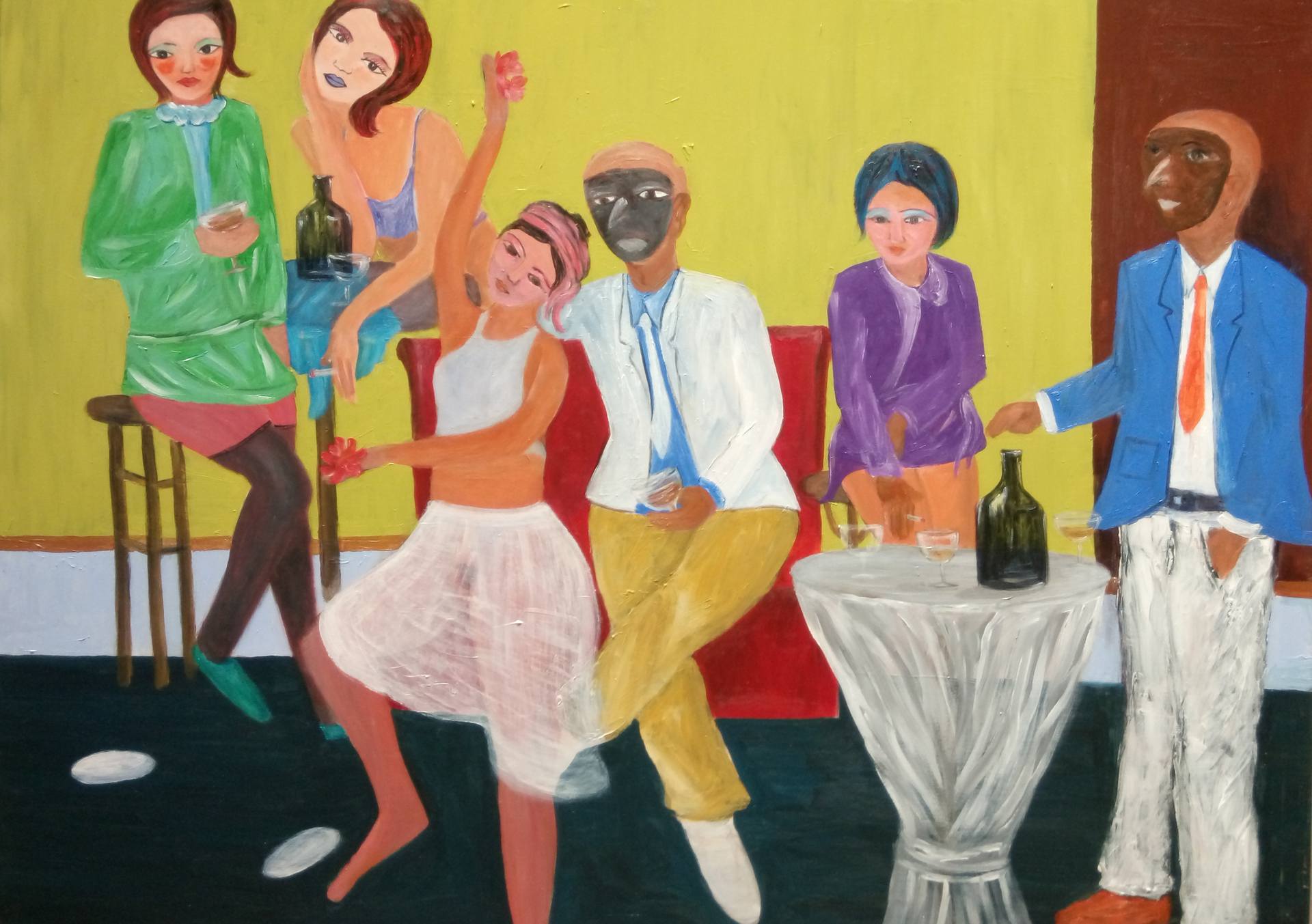 painting of a party