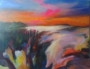 Original Abstract Landscape Paintings by Hai Linh Le