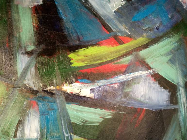 Original Abstract Expressionism Abstract Painting by Hai Linh Le