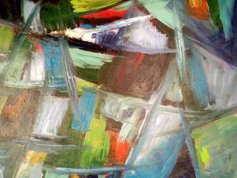 Original Abstract Expressionism Abstract Painting by Hai Linh Le