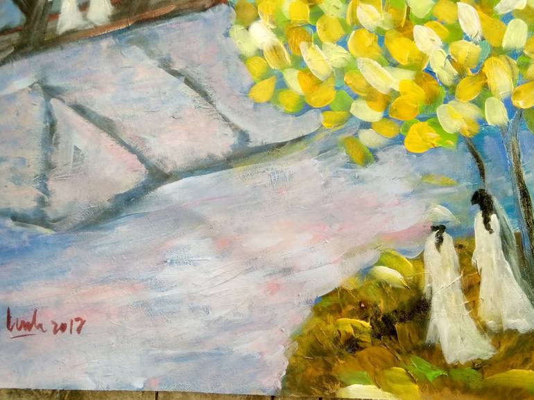 Original Abstract Expressionism Science/Technology Painting by Hai Linh Le