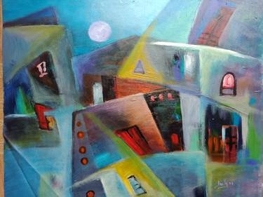 Print of Abstract Architecture Paintings by Hai Linh Le