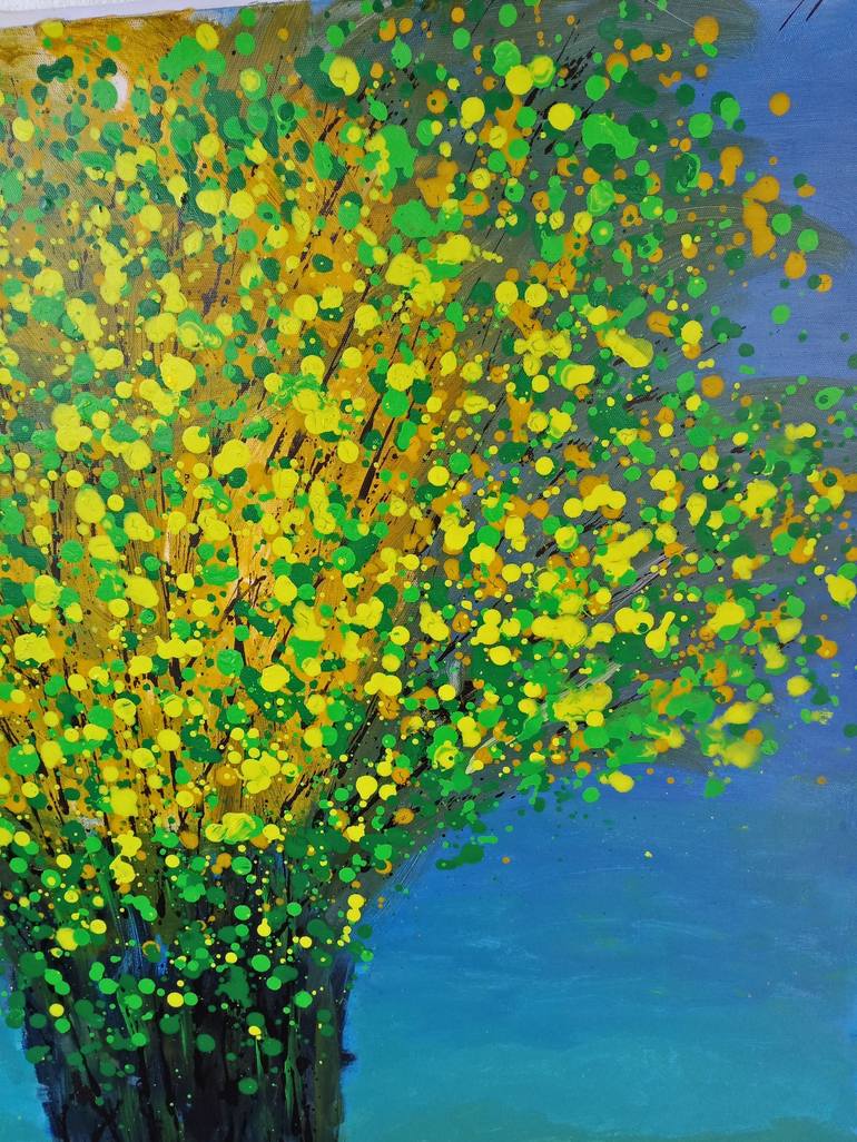 Original Minimalism Tree Painting by Hai Linh Le