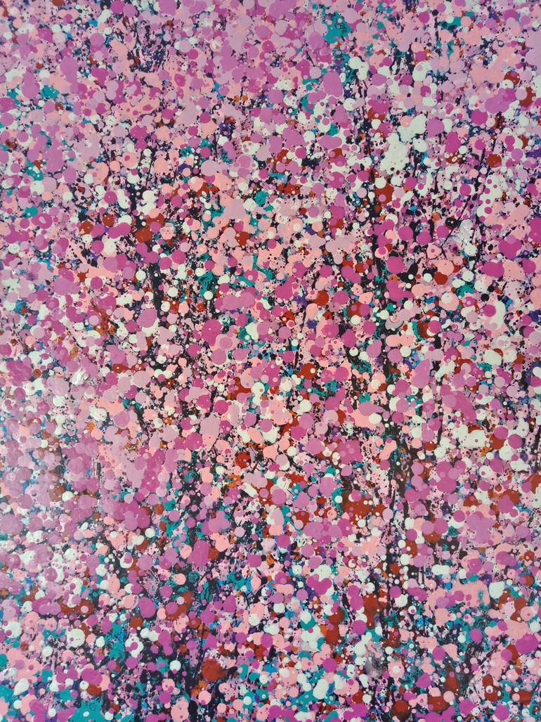 Original Abstract Expressionism Landscape Painting by Hai Linh Le