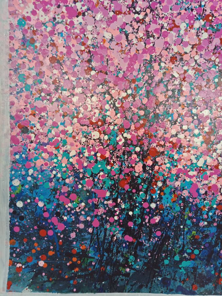 Original Abstract Expressionism Landscape Painting by Hai Linh Le