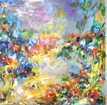 Original Abstract Expressionism Landscape Paintings by Hai Linh Le