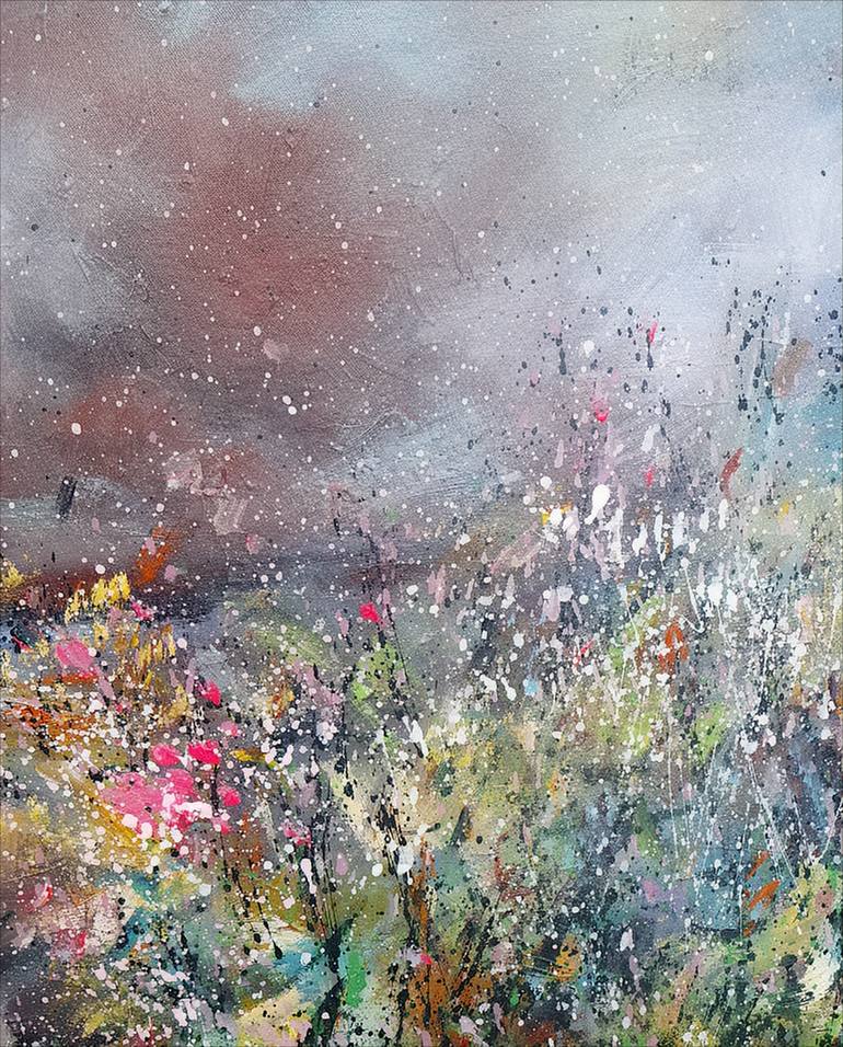 Original Art Deco Landscape Painting by Hai Linh Le