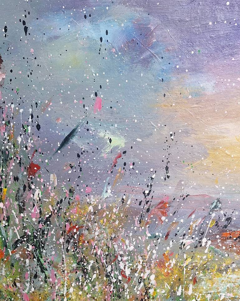 Original Art Deco Landscape Painting by Hai Linh Le