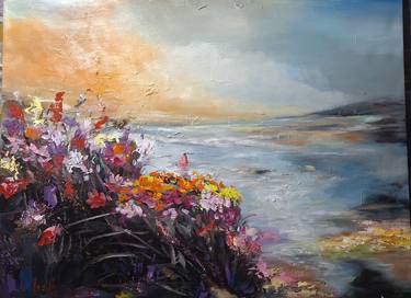 Original Abstract Expressionism Landscape Paintings by Hai Linh Le