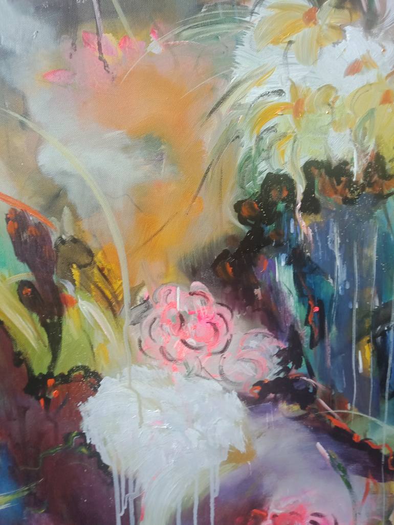 Original Abstract Expressionism Abstract Painting by Hai Linh Le