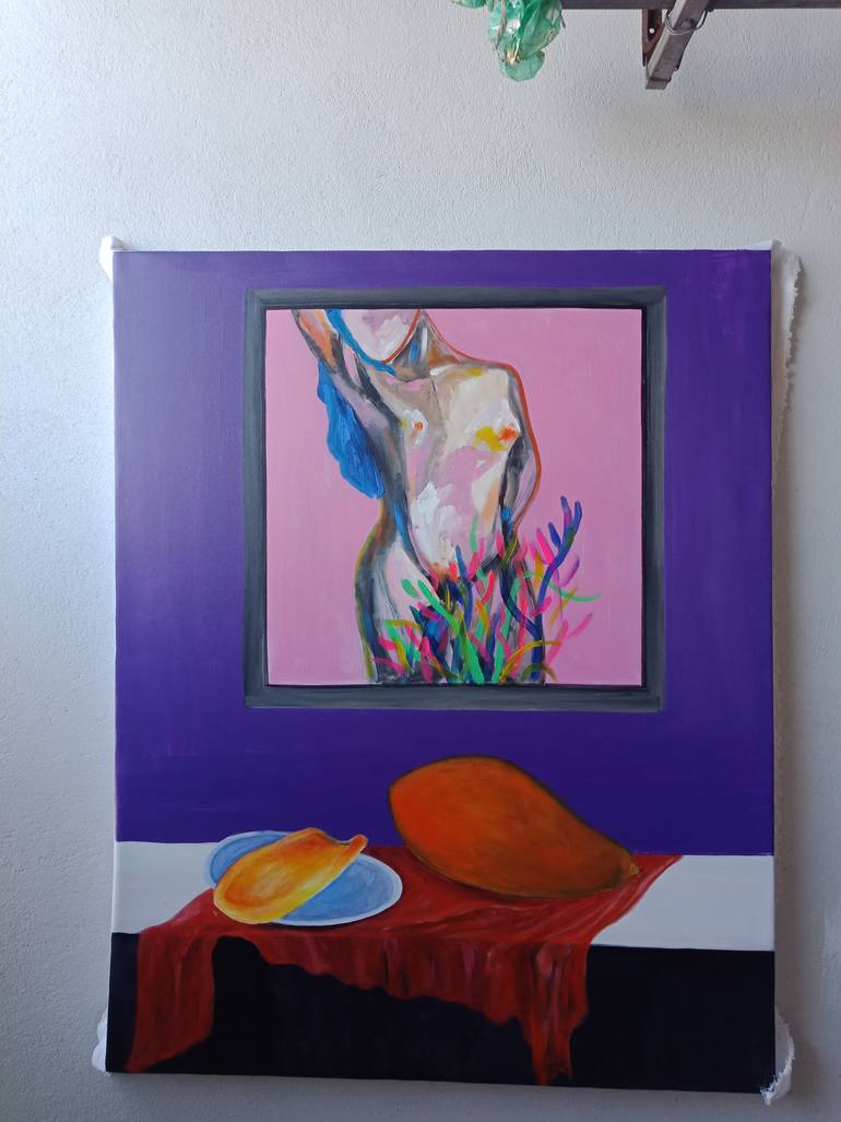 Original Art Deco Still Life Painting by Hai Linh Le