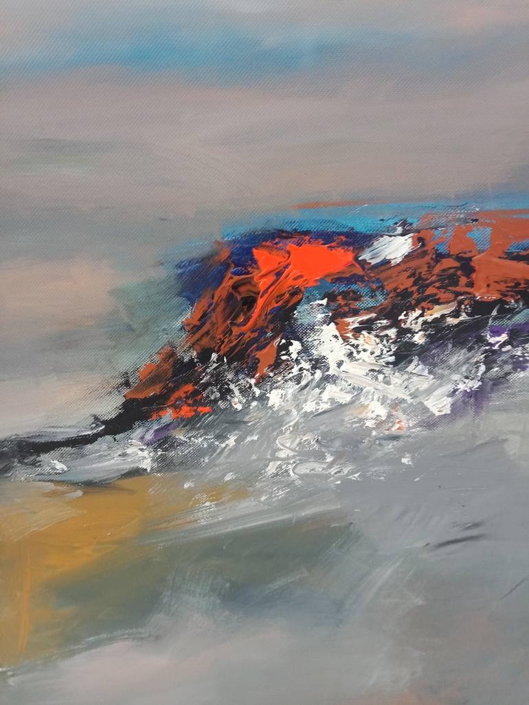 Original Abstract Landscape Painting by Hai Linh Le
