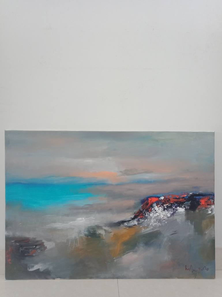 Original Abstract Landscape Painting by Hai Linh Le