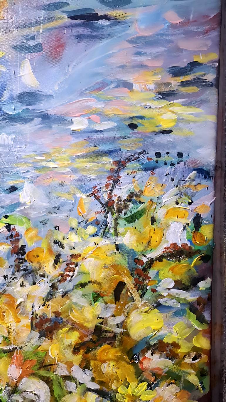 Original Abstract Expressionism Landscape Painting by Hai Linh Le