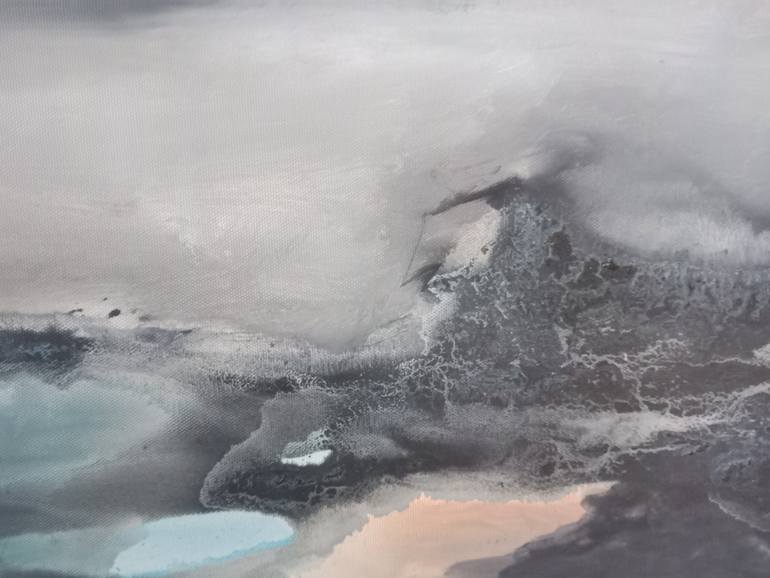 Original Abstract Expressionism Abstract Painting by Hai Linh Le