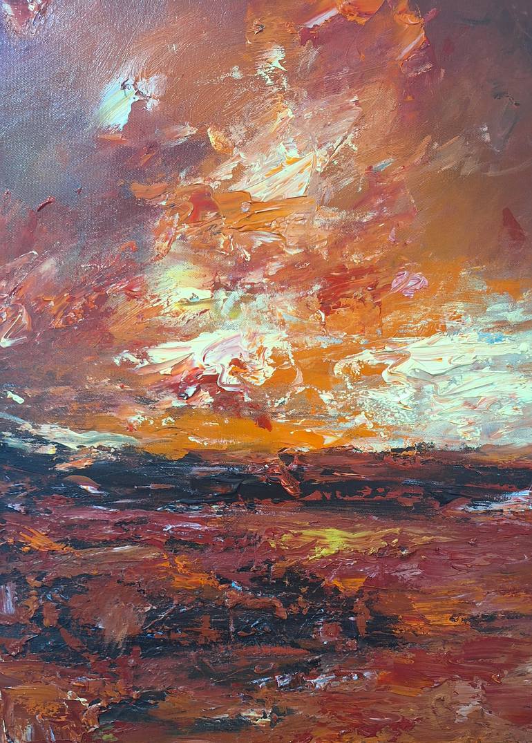 Original Abstract Expressionism Abstract Painting by Hai Linh Le