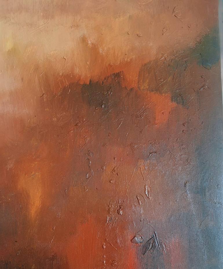 Original Abstract Expressionism Landscape Painting by Hai Linh Le