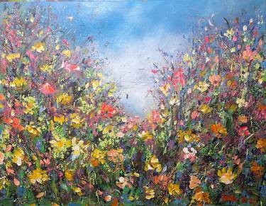 Print of Abstract Expressionism Floral Paintings by Hai Linh Le
