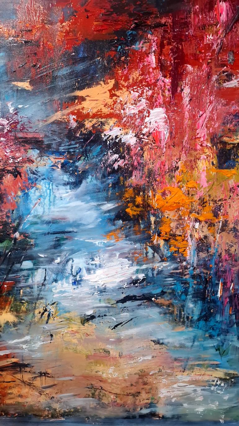 Original Abstract Expressionism Abstract Painting by Hai Linh Le