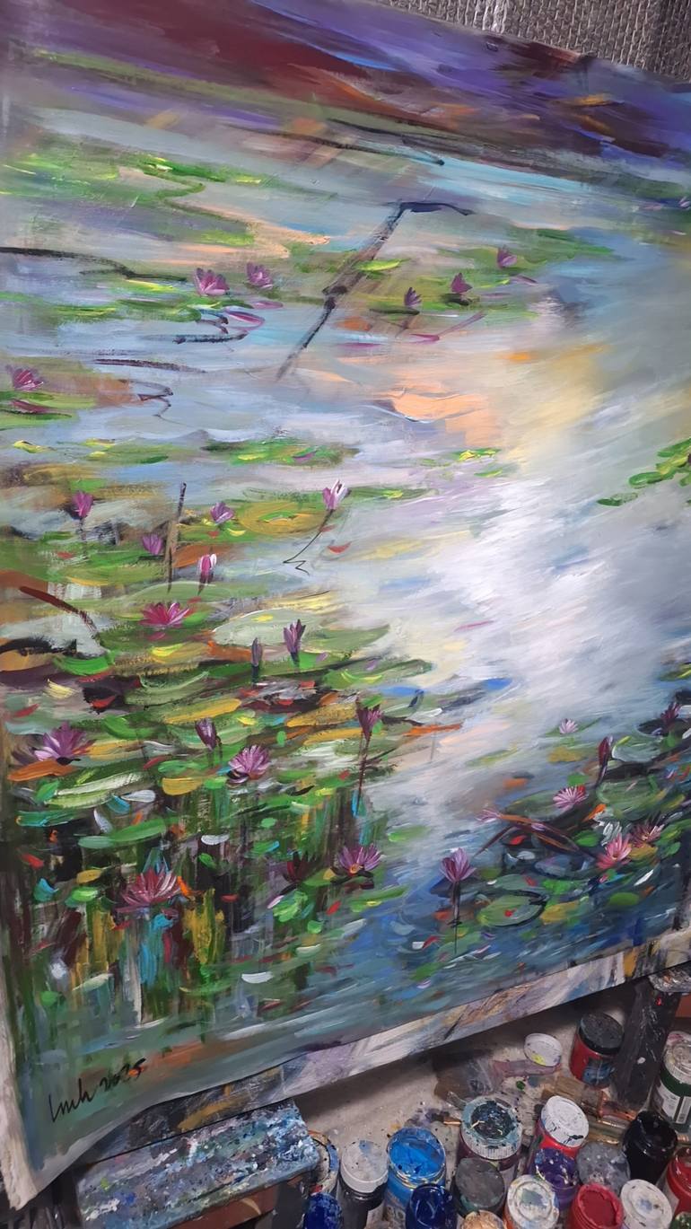 Original Abstract Expressionism Abstract Painting by Hai Linh Le