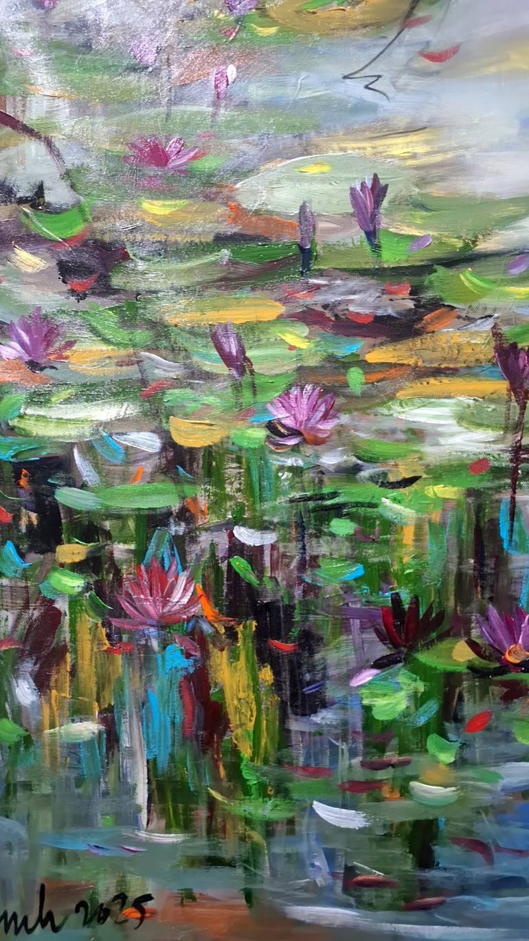 Original Abstract Expressionism Abstract Painting by Hai Linh Le