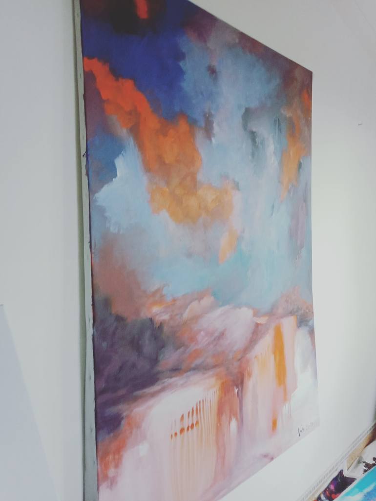 Original Abstract Landscape Painting by Hai Linh Le