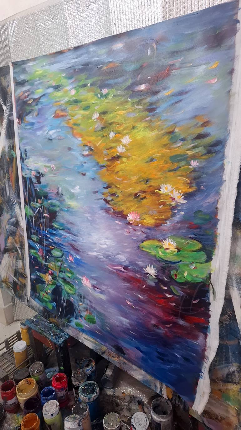 Original Abstract Landscape Painting by Hai Linh Le