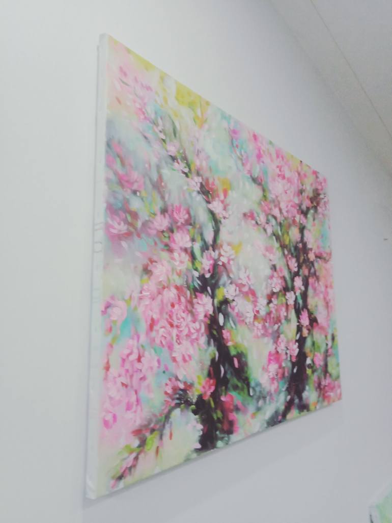 Original Modern Floral Painting by Hai Linh Le