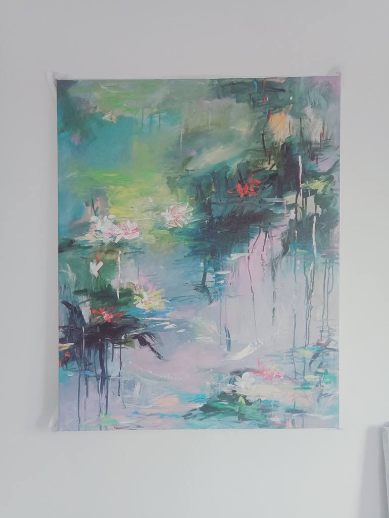 Original Abstract Expressionism Abstract Painting by Hai Linh Le