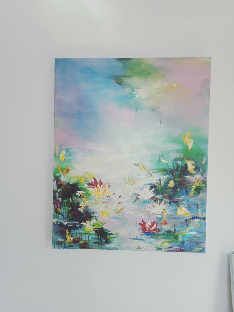 Original Abstract Landscape Painting by Hai Linh Le