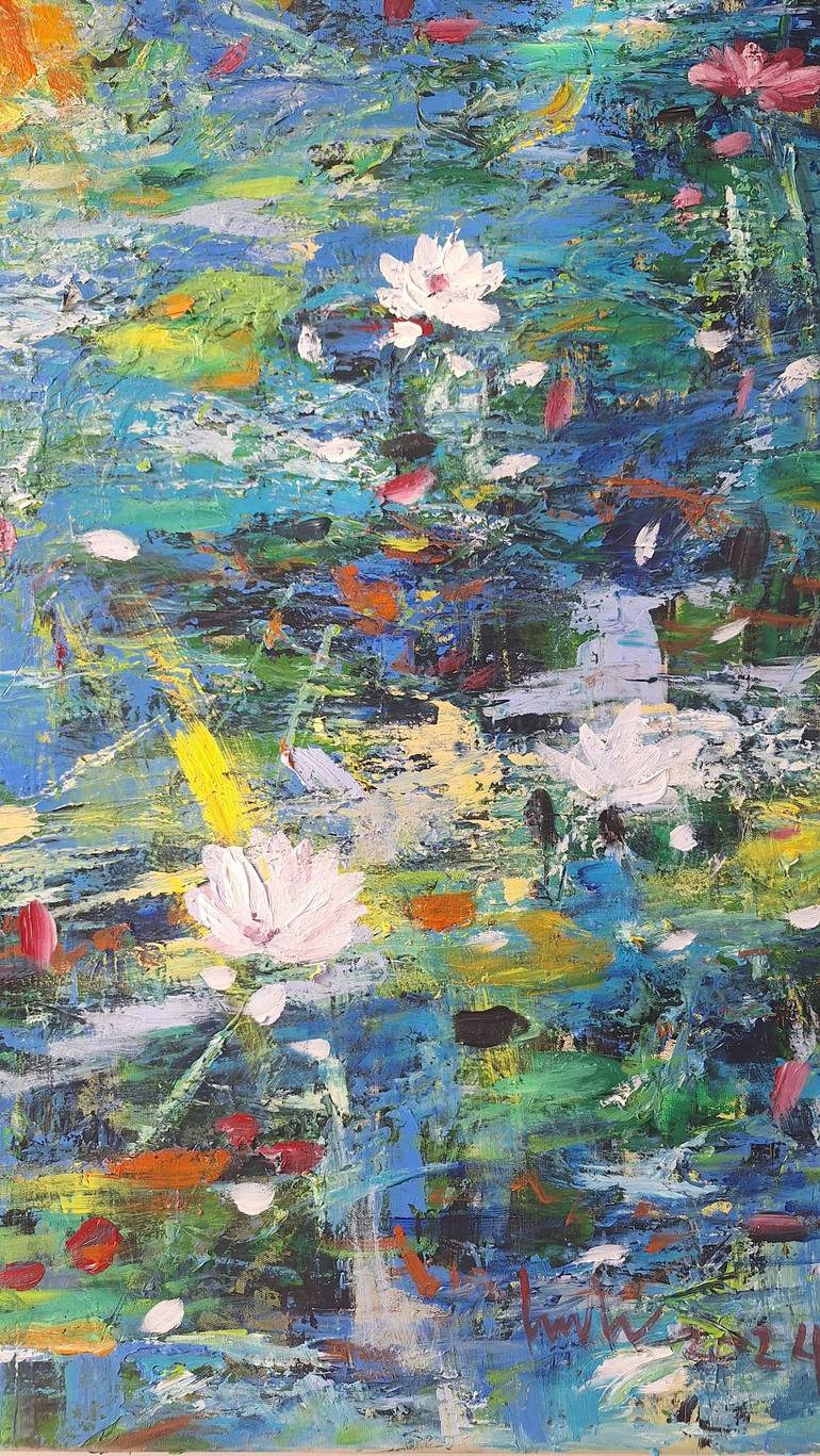 Original Abstract Expressionism Abstract Painting by Hai Linh Le