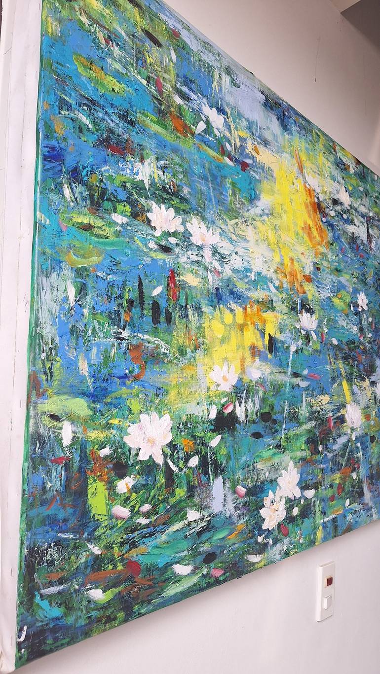 Original Abstract Expressionism Abstract Painting by Hai Linh Le