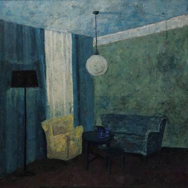 Print of Expressionism Interiors Paintings by Evgeni Nedev