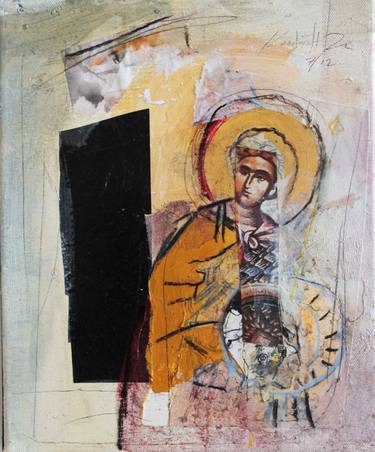 Original Abstract Expressionism Religion Paintings by Constantinos Kalfountzos