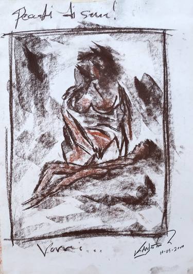 Original Figurative Erotic Drawings by Constantinos Kalfountzos