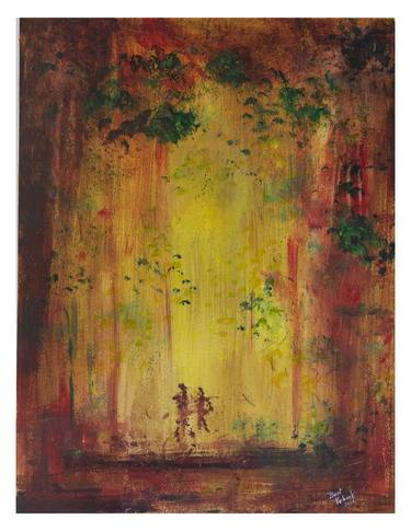 Original Abstract Expressionism Abstract Painting by Bert Verbeek
