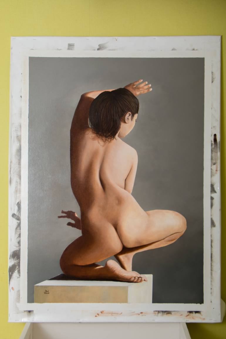 Original Figurative Nude Painting by Bert Verbeek
