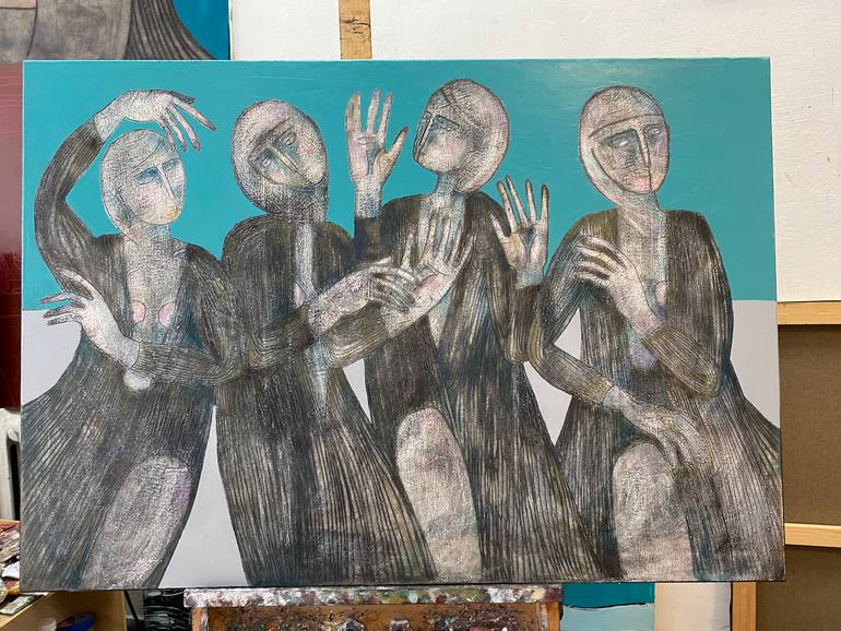 Original Figurative People Painting by Tatiana Harizanova