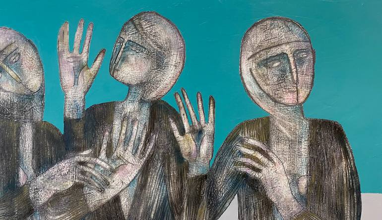 Original Figurative People Painting by Tatiana Harizanova