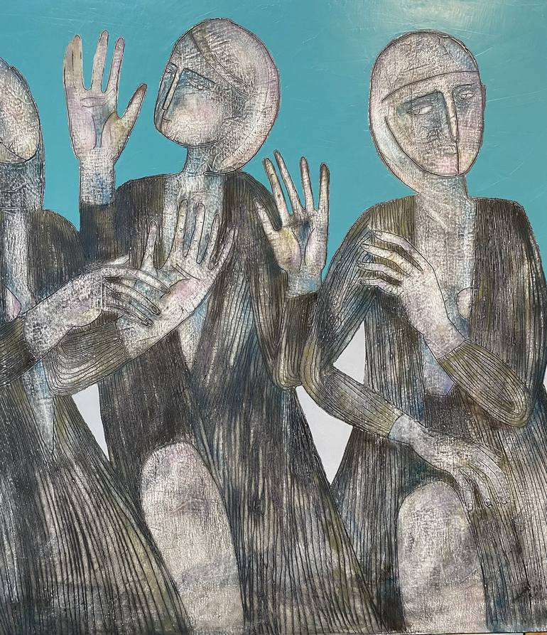 Original Figurative People Painting by Tatiana Harizanova