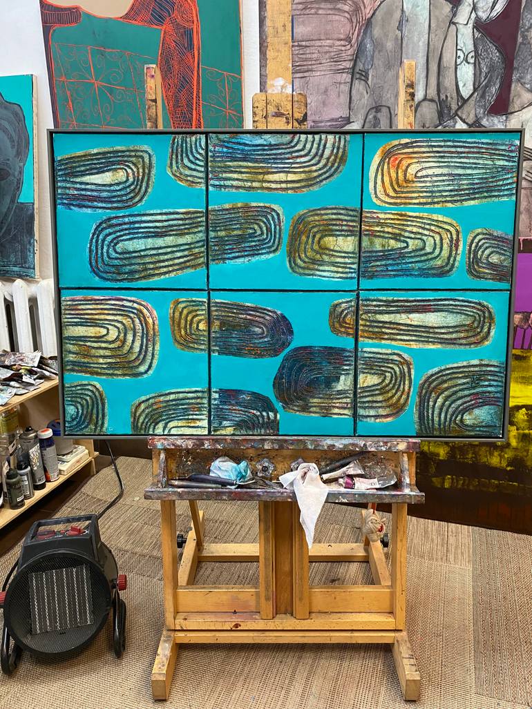 Original Modernism Abstract Painting by Tatiana Harizanova