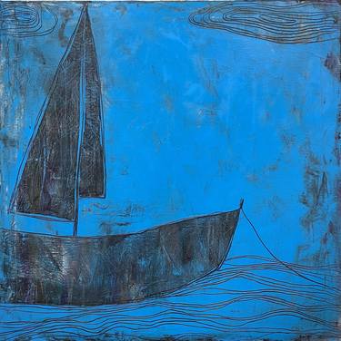 Original Abstract Boat Paintings by Tatiana Harizanova