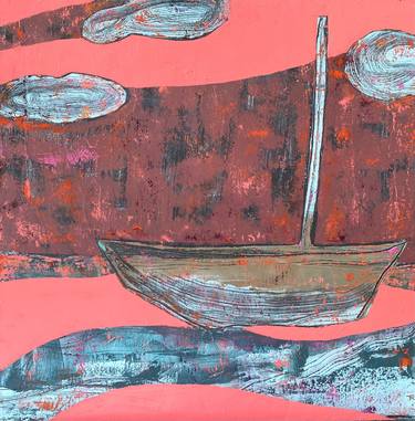 Original Abstract Boat Paintings by Tatiana Harizanova